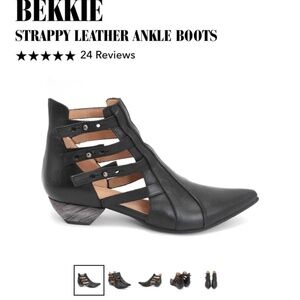 John Fluevog Bekkie Leather Strap Boots Size 6.5